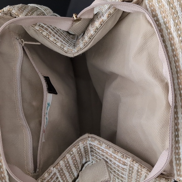 VGT, Fiona Italian Straw Woven Women's Handbag with Rope Handles. - Picture 15 of 16